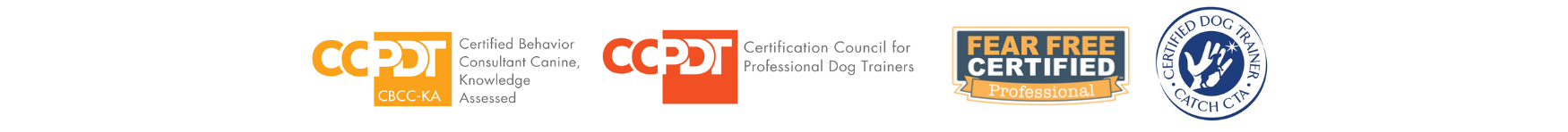 CCPDT CBCC-KA Fear Free Catch CTA Certified Dog Trainer